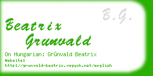 beatrix grunvald business card