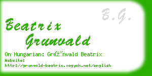 beatrix grunvald business card